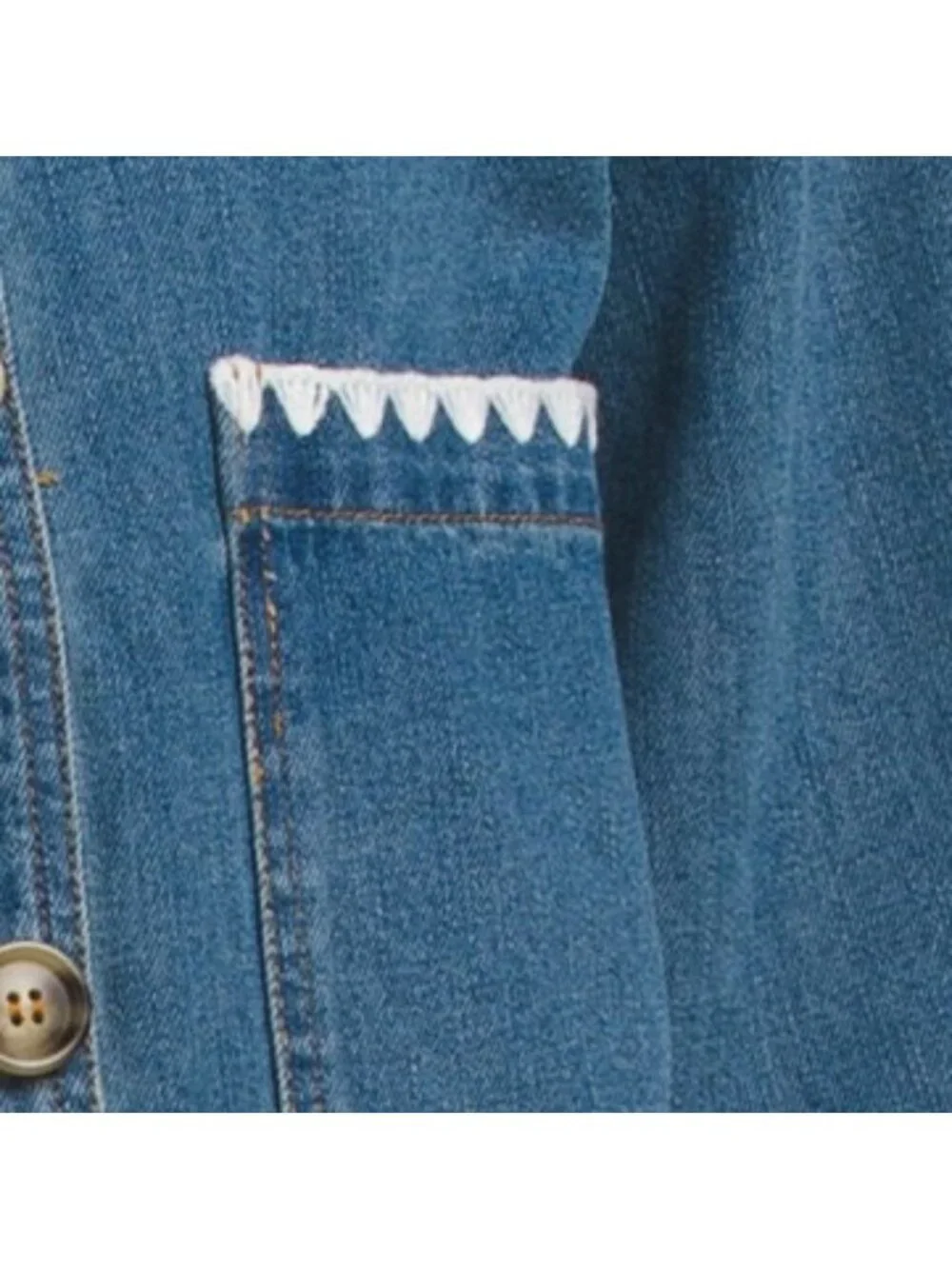 CUPCAKES & CASHMERE Whipstitch Denim Jacket